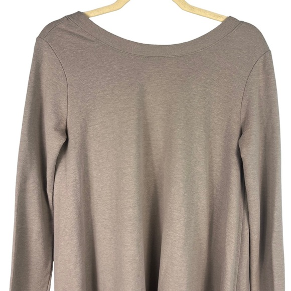 Free People Gray Knit Pullover Swing Tunic Top Casual Cotton Boho Size XS/S - Picture 2 of 7